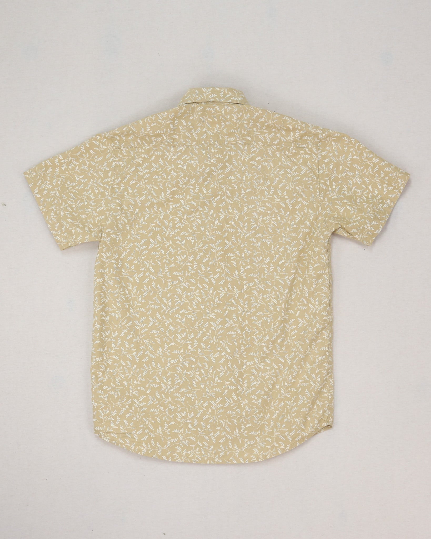 Outrunner Printed Fern Leaves Sand Short Sleeve Shirt (Pre-order)