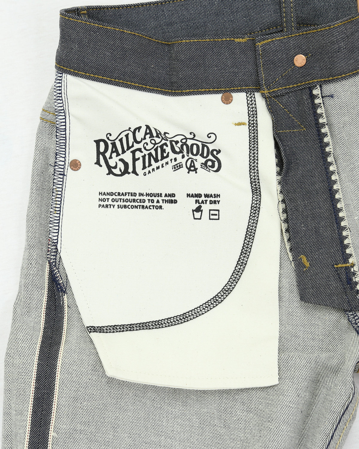 Rebels X102 Stretch Modern Straight Leg Candiani Gray Warp White Weft Selvedge