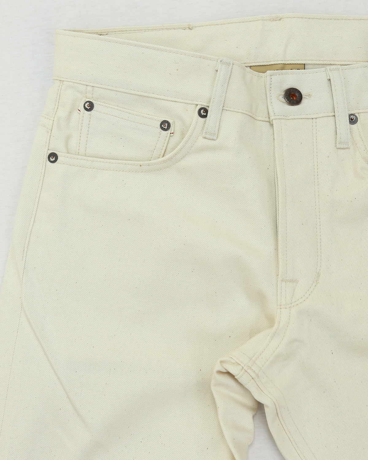 Rebels X105 Modern Straight Leg 12 Oz Ecru Natural Selvedge