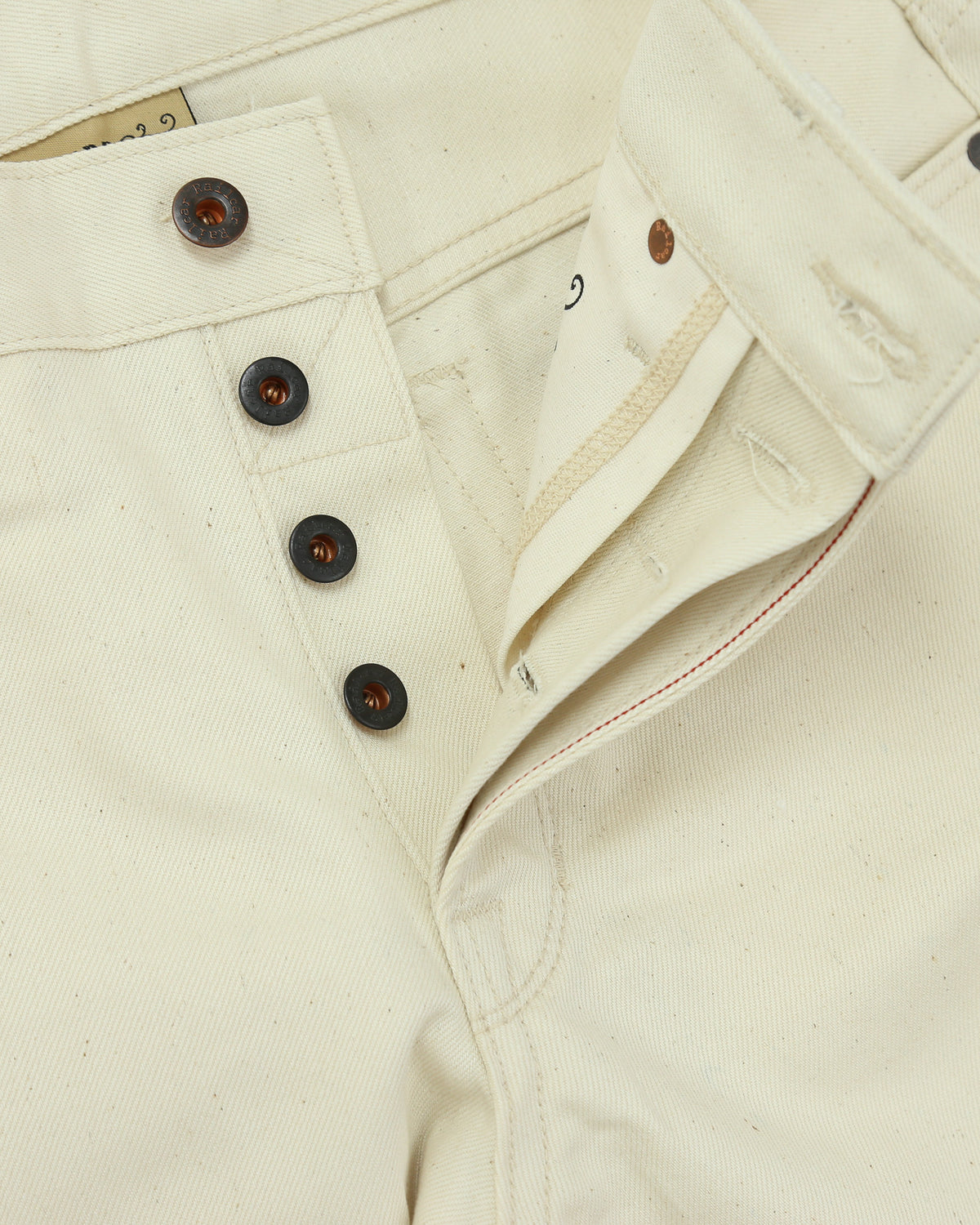 Rebels X105 Modern Straight Leg 12 Oz Ecru Natural Selvedge