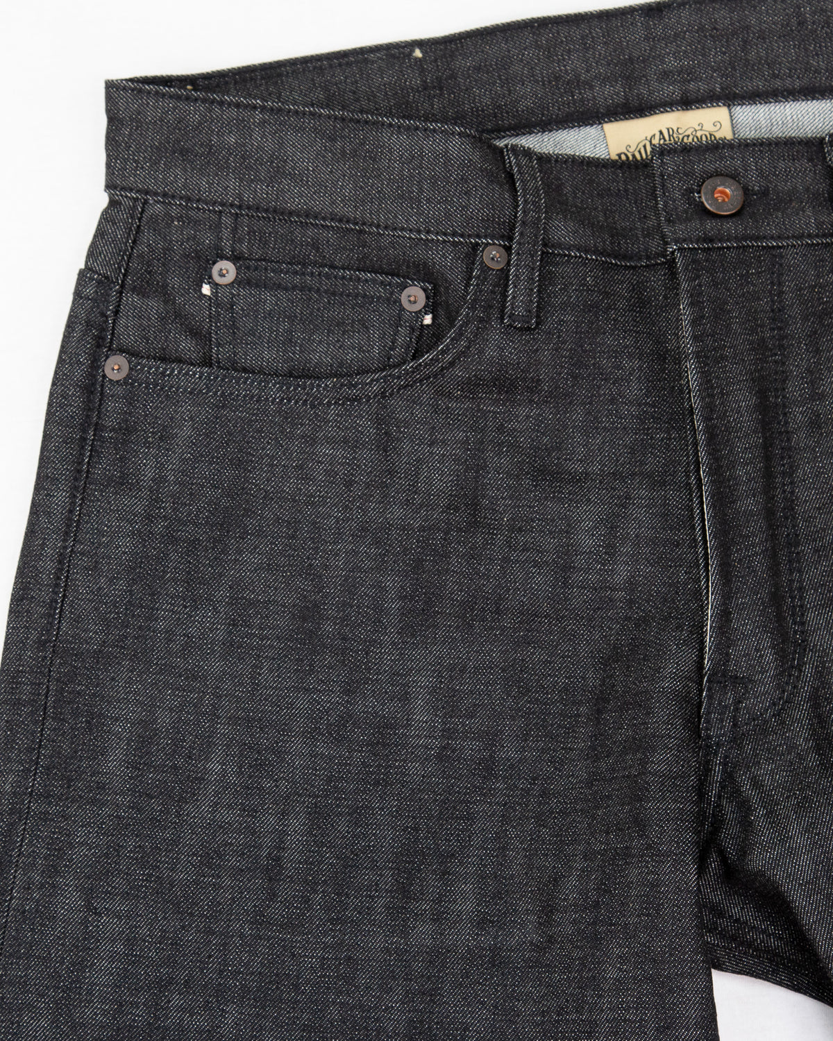 Black Warp White Weft Selvedge