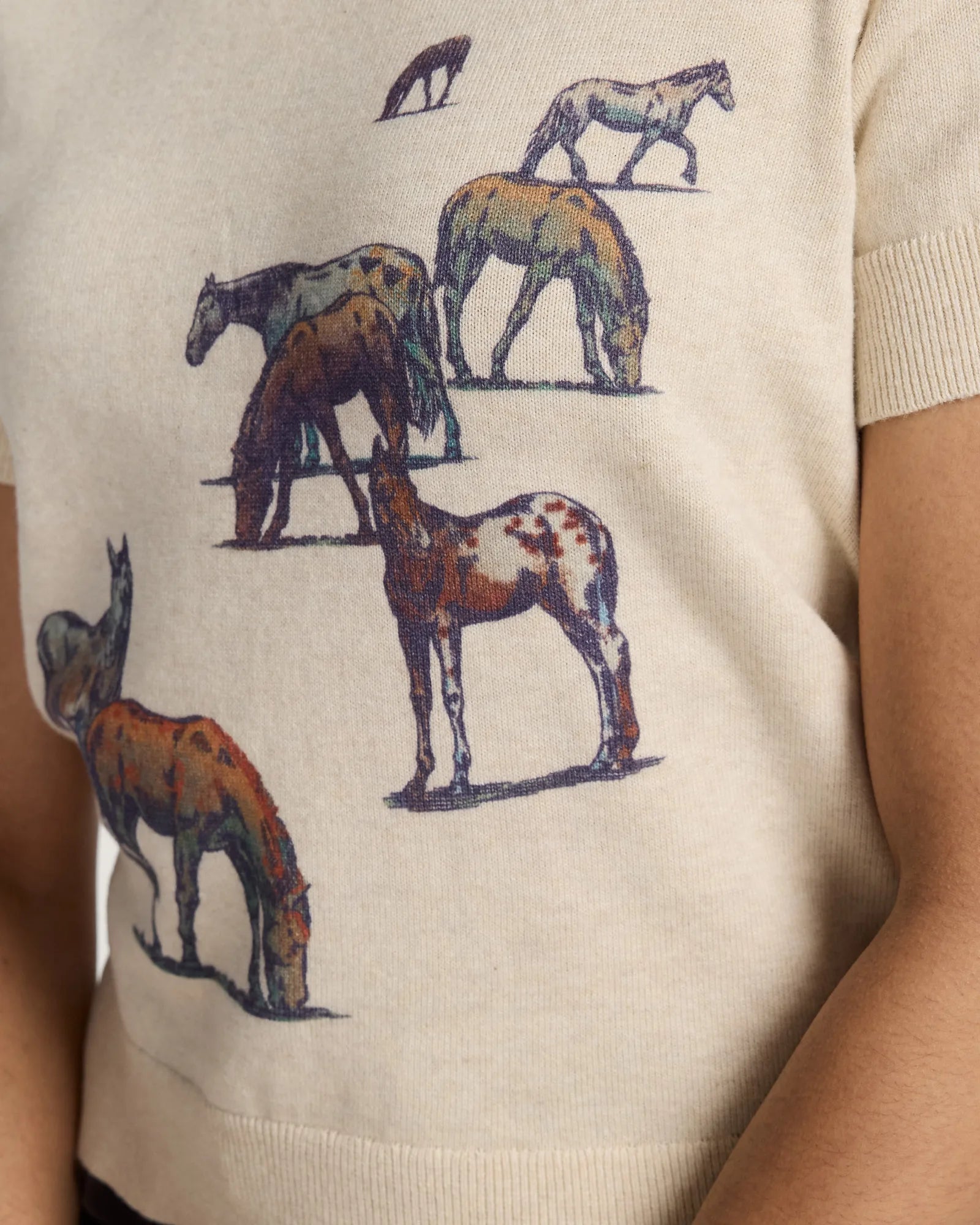 Detail of Pendleton Women's Wild Horses Sweater