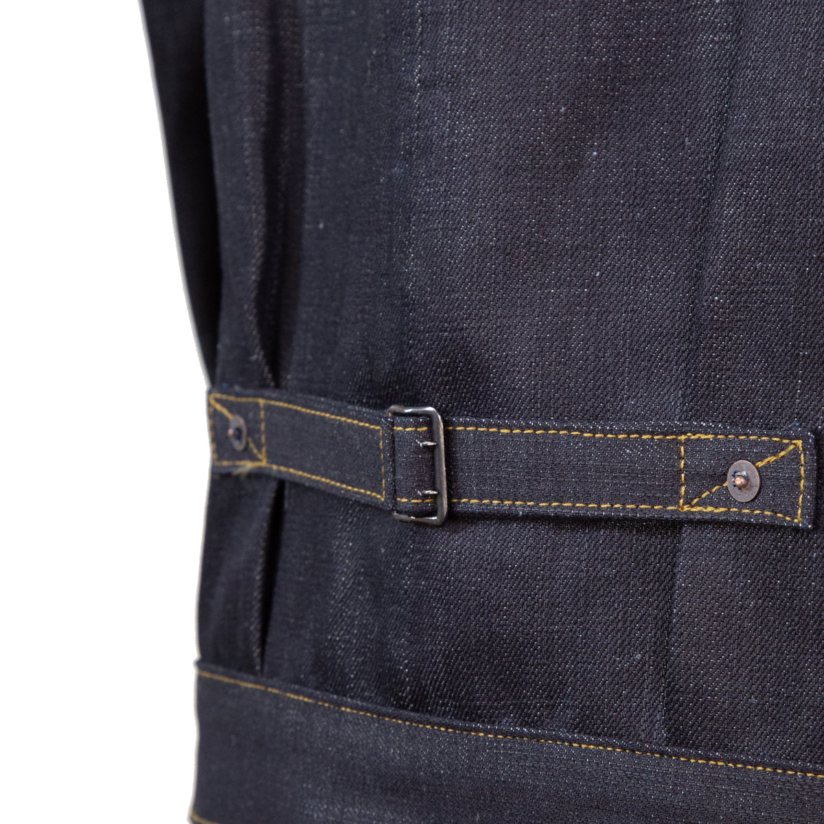 Cinch Back Detail of Type 1 X113 13.25 Oz Denim Jacket