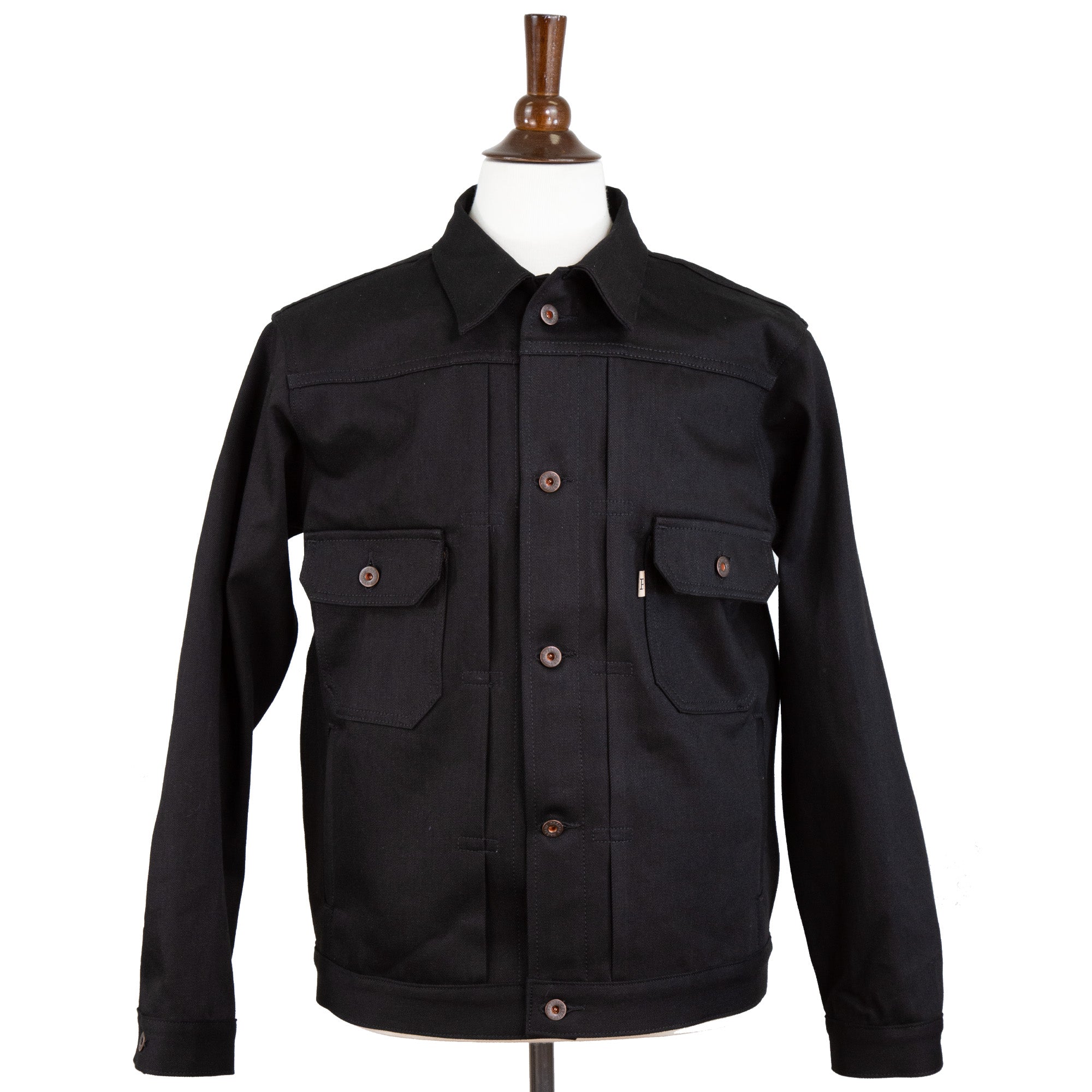 Front of Type 2 X111 13.5 Oz Double Black Selvedge Jacket
