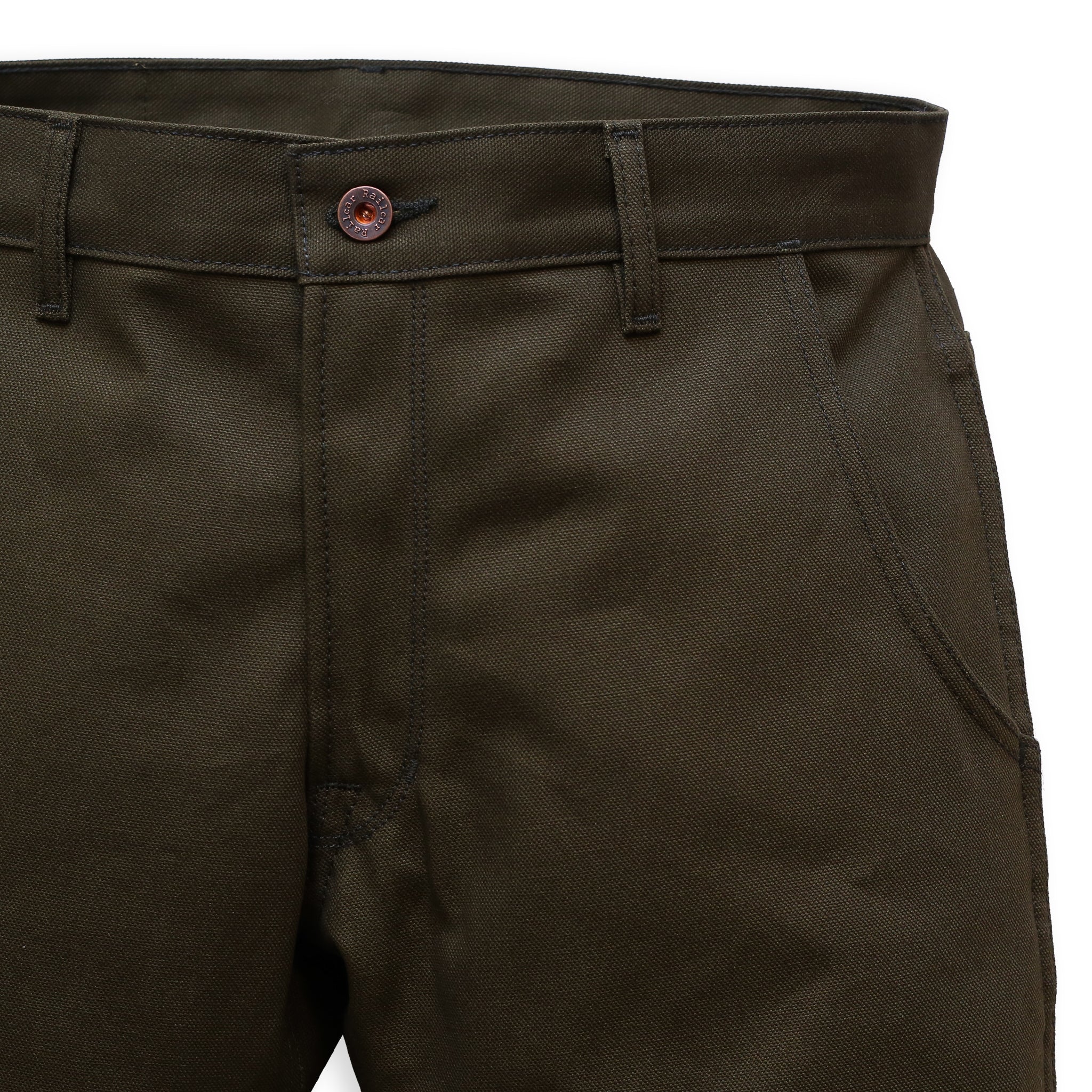 Front Pocket Detail of Flight Trouser Seaweed Green