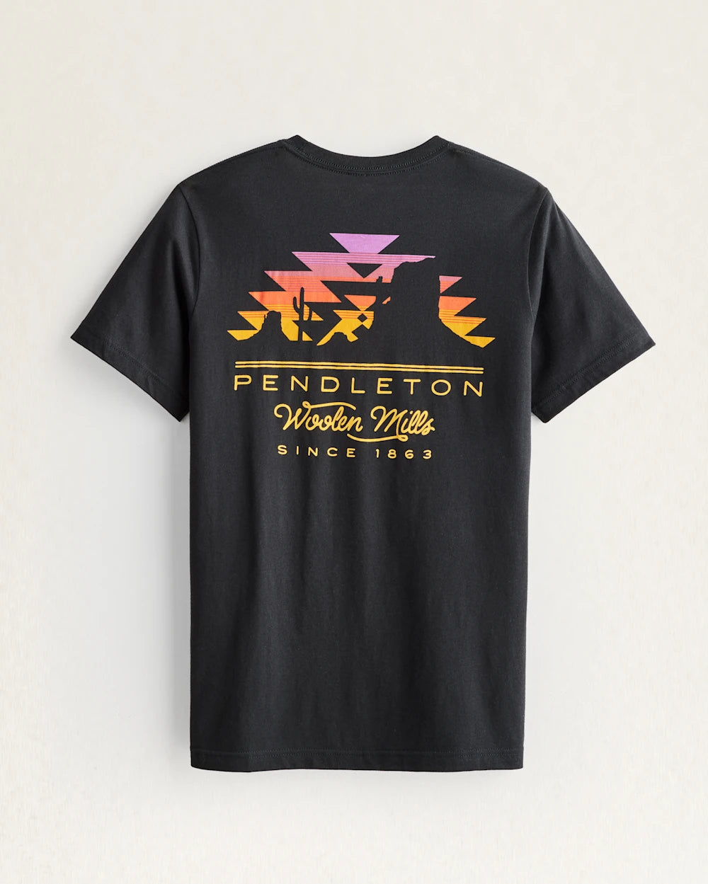Back of Pendleton Men's Desert Sun Graphic Tee /  Black / Multi