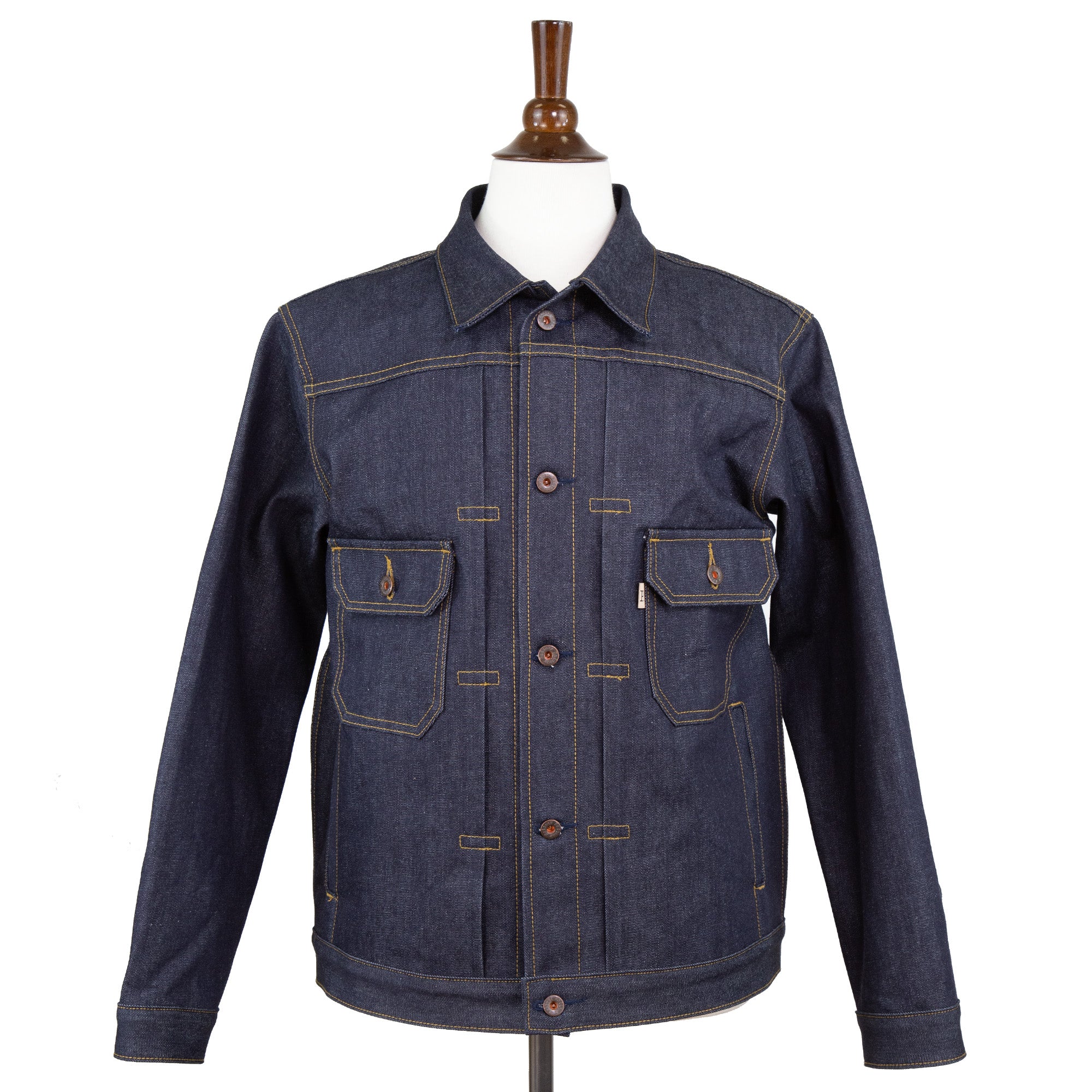 Front of Type 2 X110 13.5 Oz Classic Indigo Selvedge Jacket