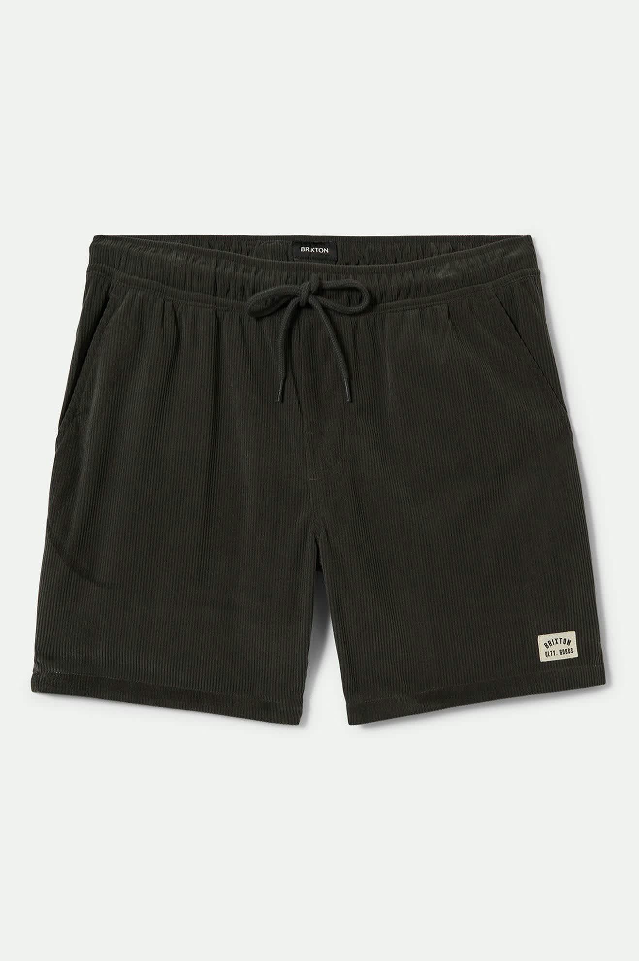 Front of Brixton Everyday Corduroy - Washed Black