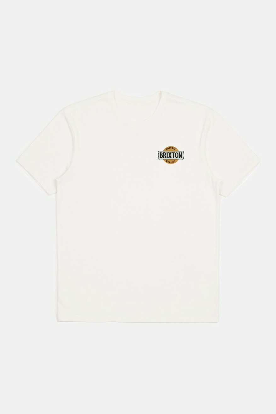Front of Brixton Men's Wendall Short Sleeve Tailored T-Shirt
